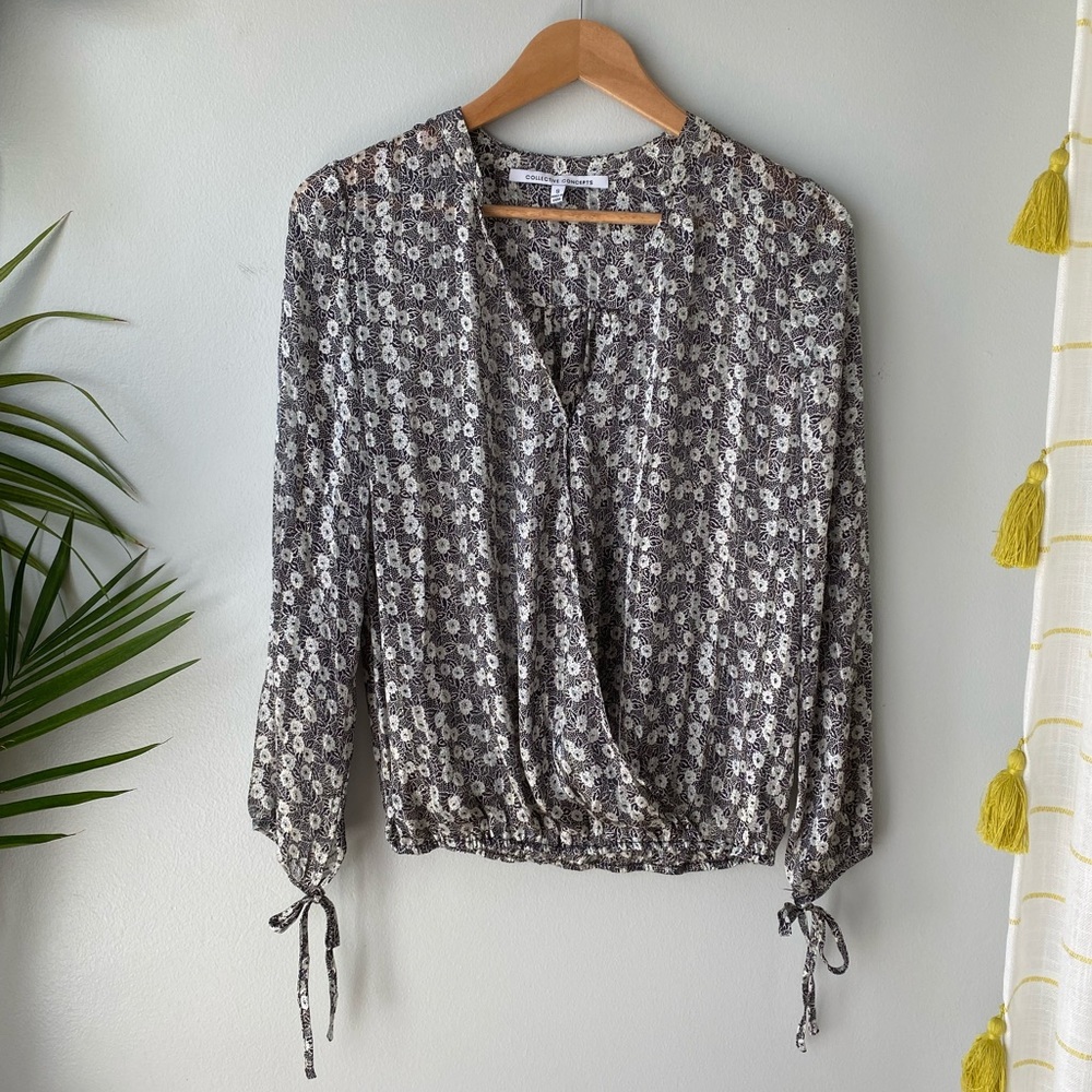 Collective Concepts | Sheer Blouse w Gold Thread
